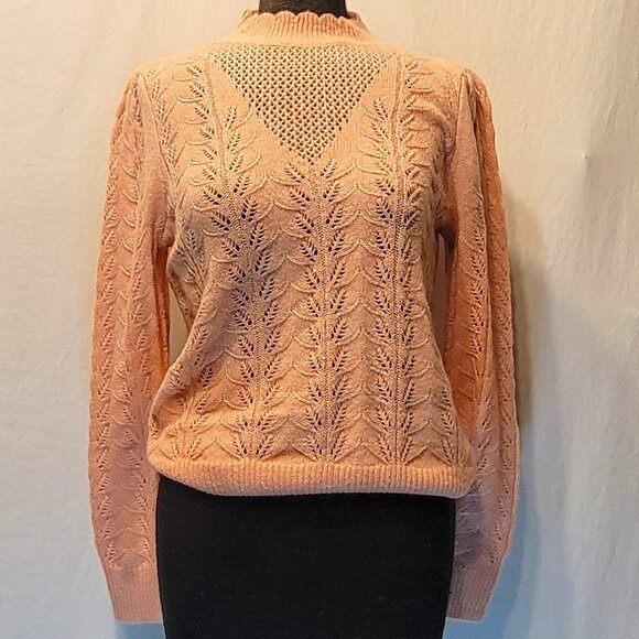 LOFT Sweaters - LOFT | Womens Lacy Sweater Size S - Pink